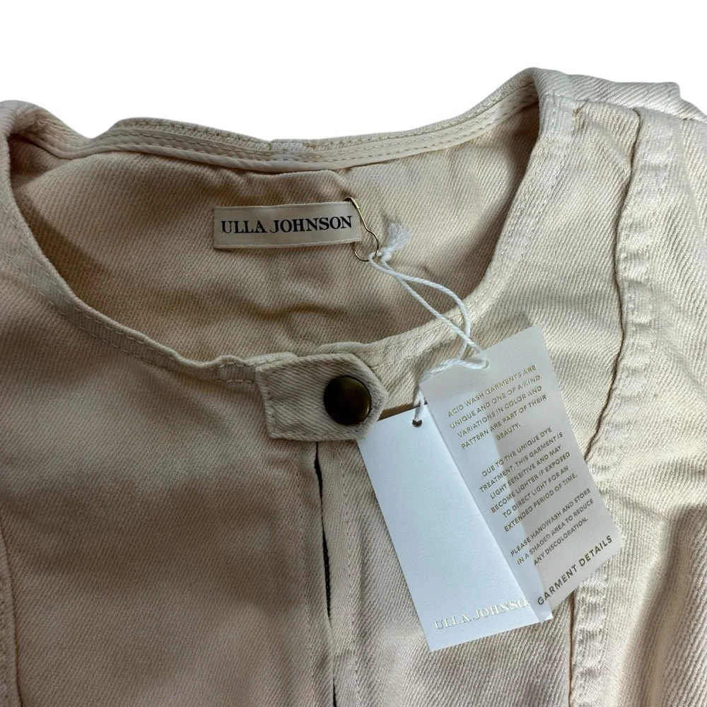 NWT Ulla Johnson Belted Cori Mini Denim Dress in Oat 4 - Picture 10 of 15